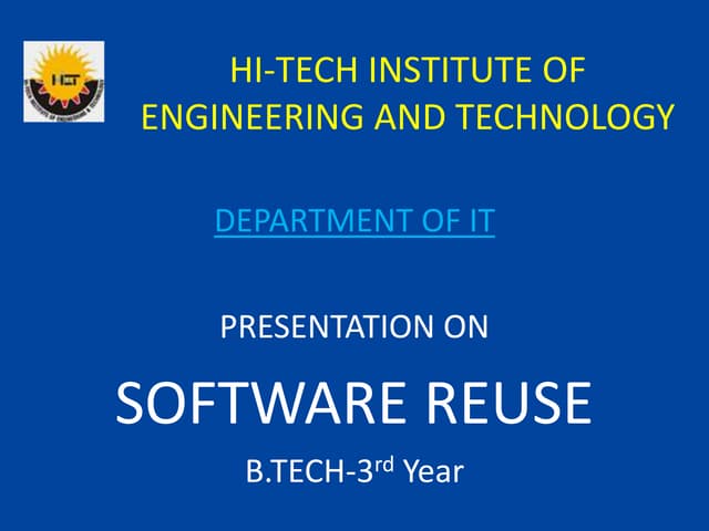 Software reuse ppt.