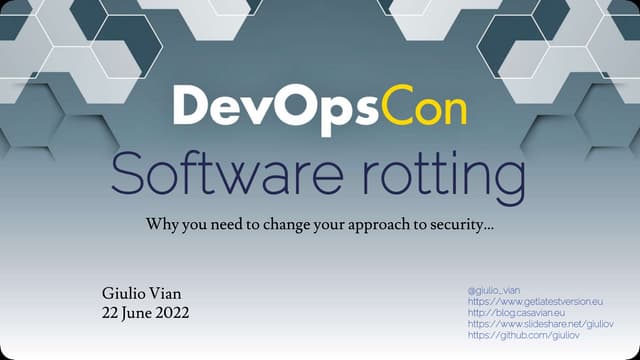 Software rotting - DevOpsCon Berlin