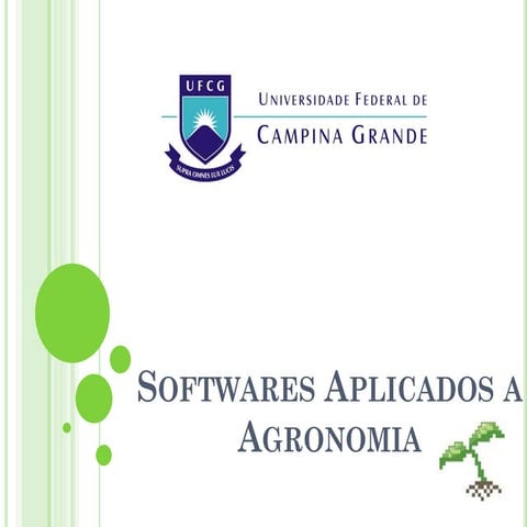 Informática - Softwares Aplicados a Agronomia