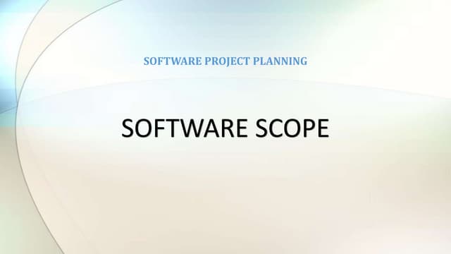 Software scope