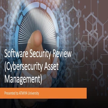 Security Review of Software (Asset Management)