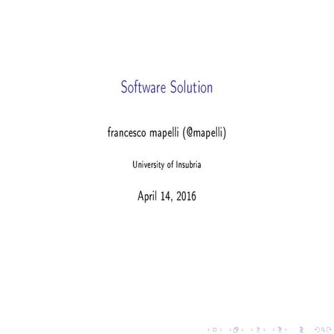 Software solution - Lean development and Agile methodologies lesson 1
