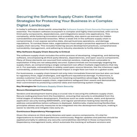 2024 Trends in Software Supply Chain Security | PDF