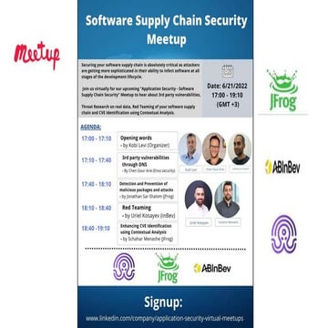 Software Supply Chain Security Meetup 21062022