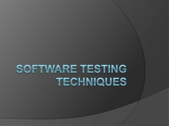Software techniques