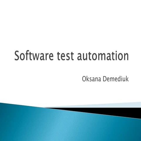 Software test automation