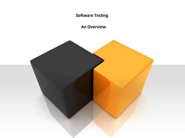 Software testing - An Overview