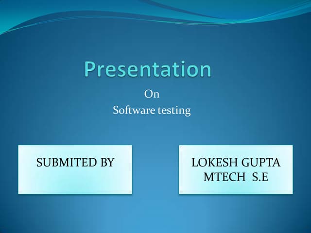 Software testing