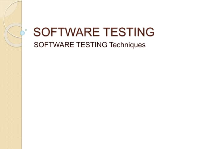 Software testing
