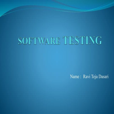 Software testing | PPT