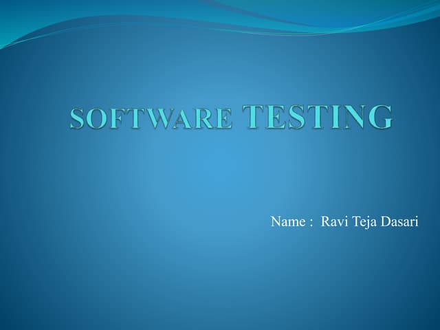 Software testing