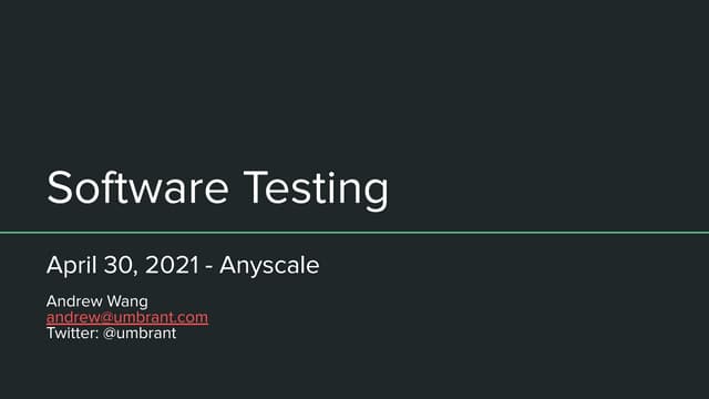 Software Testing
