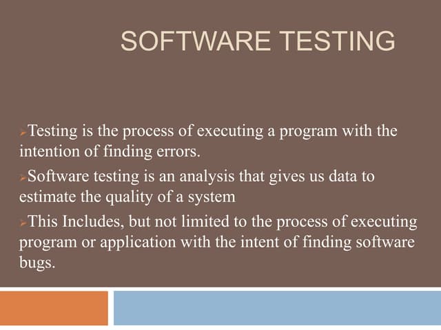 Software testing  sengu