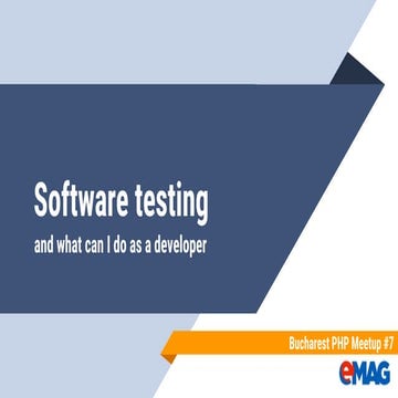 Software testing and what i can do as a developer