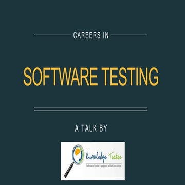 Careers in Software Testing