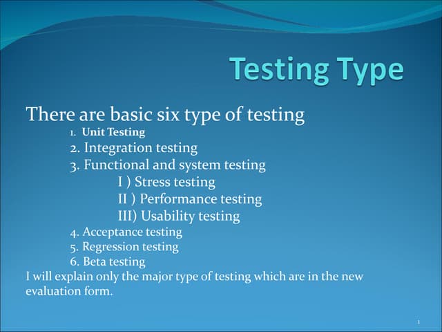 Software testing definition