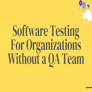Software Testing For Organizations Without a QA Team | PDF