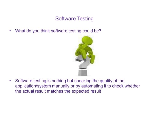Software testing introduction