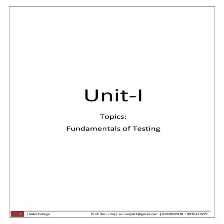 Software testing main