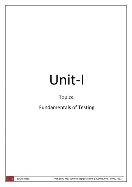 Software testing main