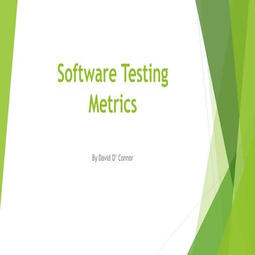 Software testing metrics | PPT