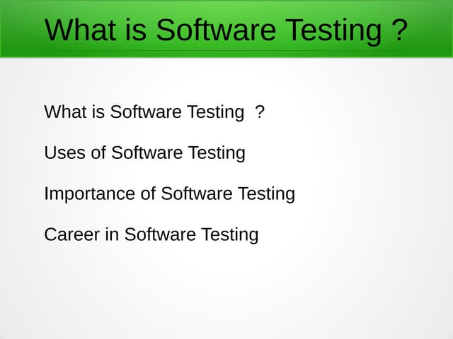 Software testing ppt