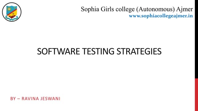 Software testing strategies | PPTX