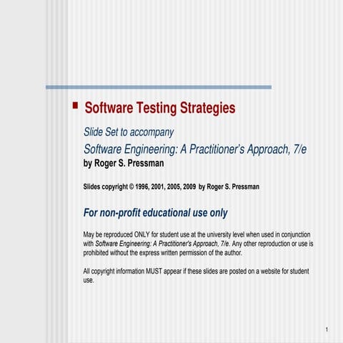 Software Testing Strategies lecture .ppt