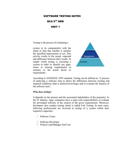 Software_testing Unit 1 bca V.pdf