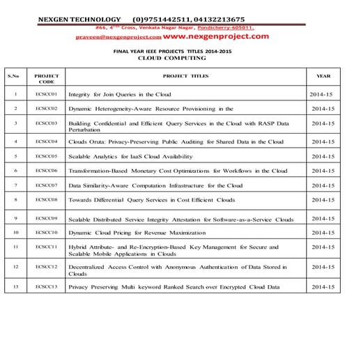 bulk ieee projects in pondicherry,ieee projects in pondicherry