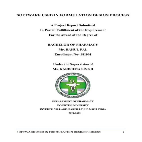 Software Used In Formulation Design Process- Minor Project [Bachelor].pdf