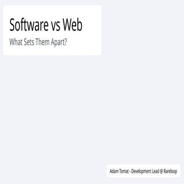 [PHP SW] Software vs Web: What sets them apart? | PPT
