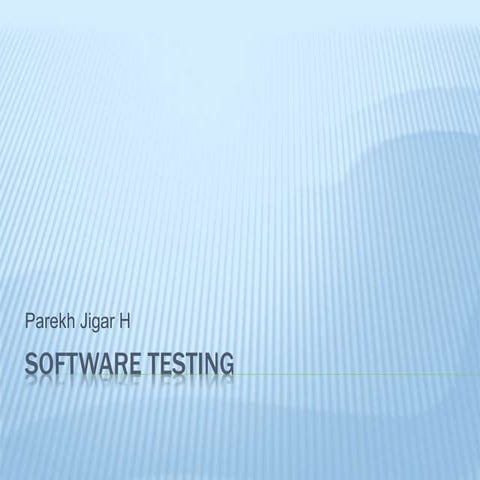 Softwar tetesting basic