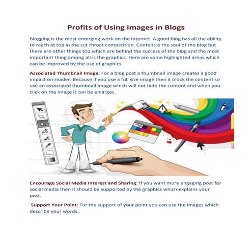 Profits of Using Images in Blogs