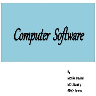 computer Softwre in nursing 