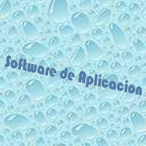 Sofware de aplicacion
