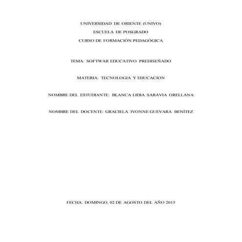 Sofwar educativo prediseñado documento de dogs