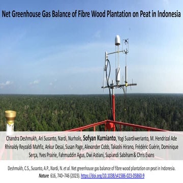 Net Greenhouse Gas Balance of Fibre Wood Plantation on Peat in Indonesia