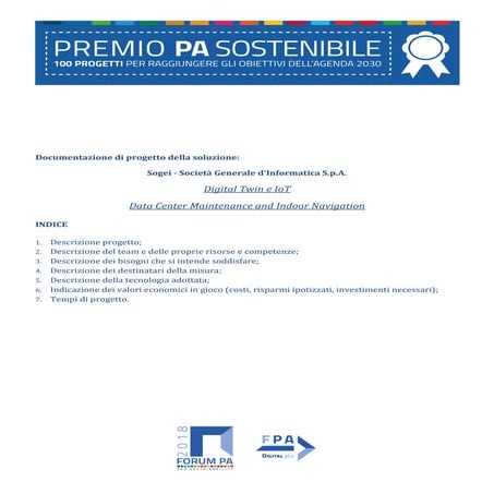 Sogei Premio PA Sostenibile 2018