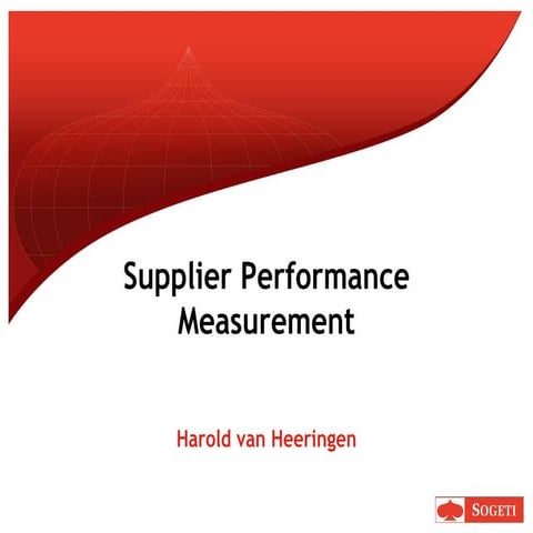 Sogeti seminar Supplier Performance Measurement