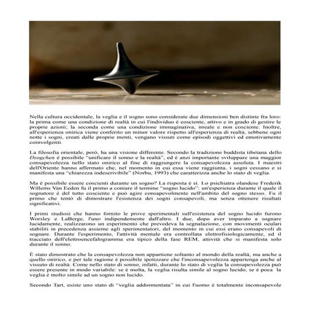 La vita è un sogno? Confronto fra scienza occidentale e filosofia ...