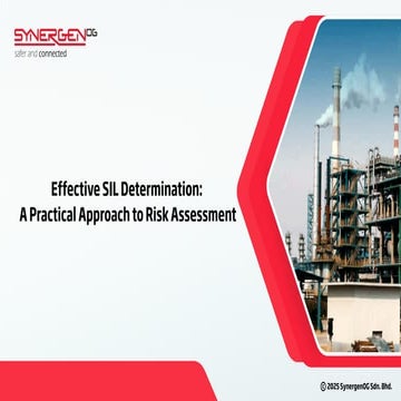 Effective SIL Determination: A Practical Approach to Risk Assessment