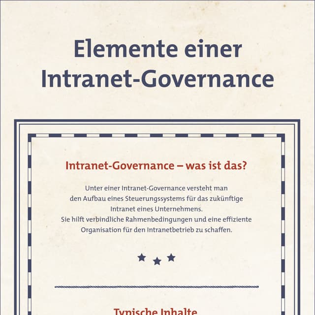 Elemente einer Intranet-Governance