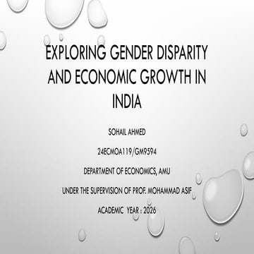 Exploring Gender Disparity and Its Impact on Economic Growth in India ...