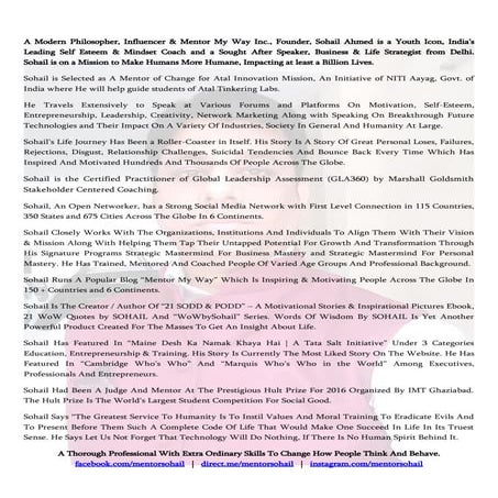 Sohail Ahmed Short Profile