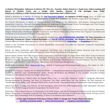 Sohail Ahmed Short Profile