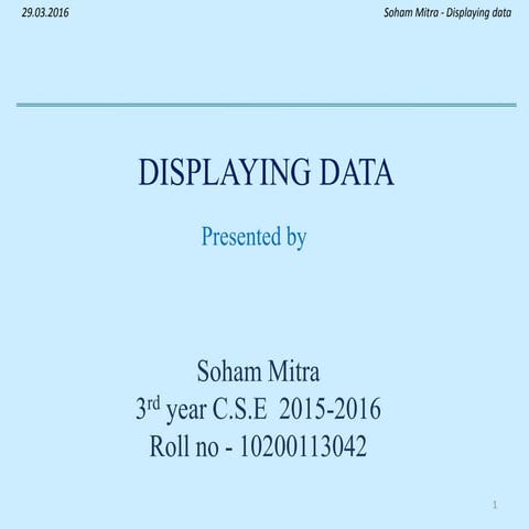 Displaying Data
