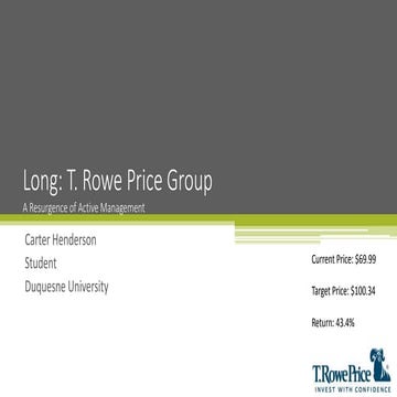 T. Rowe Price Stock Presentation
