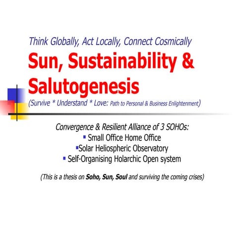 Sun, Sustainability and Salutogenesis