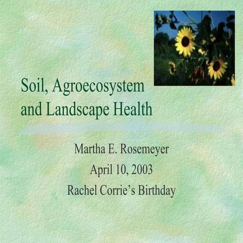 Agroecosystems